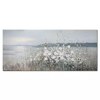 Картина маслом LBLUE Абстрактный белый цветок