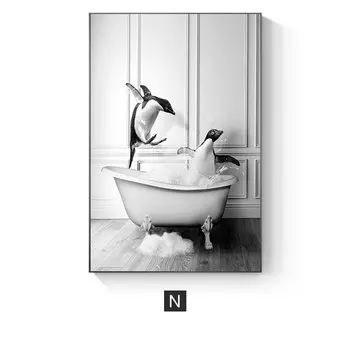 Картина на холсте AHPAINTING Черно-белая панда