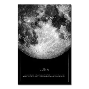 Картина на холсте АлиПэинт классическая Луна Земля вид из космоса