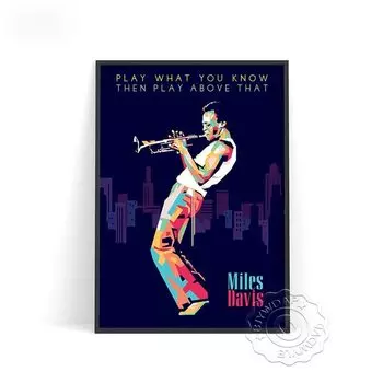 Картина на холсте BJYWDAP Майлс Дэвис