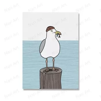 Картина на холсте "Девушка-серфер"