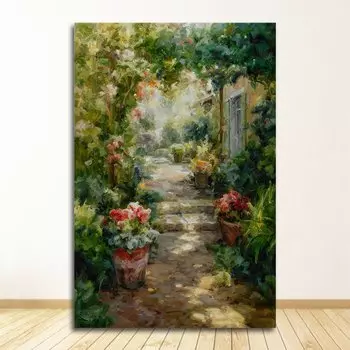 Картина на холсте DHRM Абстрактный пейзаж Средиземного моря