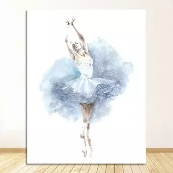 Картина на холсте DHRM Акварель Балерина