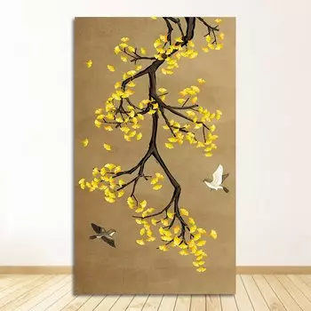 Картина на холсте DHRM Китайский цветок гинкго