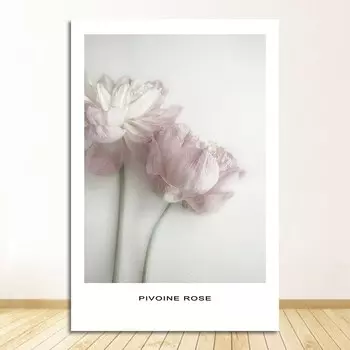 Картина на холсте DHRM Перо Одуванчик черно-белая