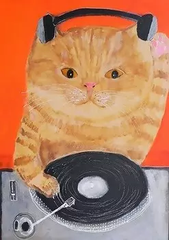 Картина на холсте DJ Cat