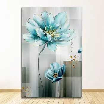 Картина на холсте «Голубой цветок» DHRM