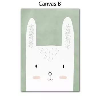 Картина на холсте Gotinkart "Мультяшный медведь лиса олень кролик"