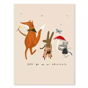 Картина на холсте JUBEER мультфильм животные