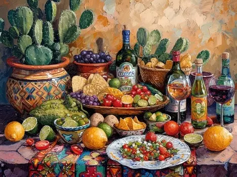 Картина на холсте «Мексиканский рынок»