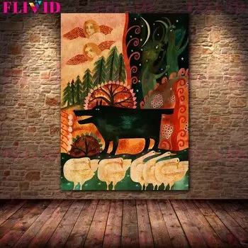 Картина на холсте «Мир в сказках»