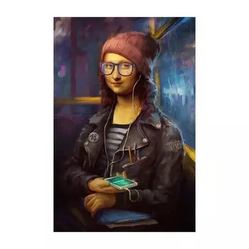 Картина на холсте «Мона Лиза и кот» Fashionista