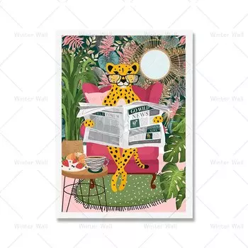 Картина на холсте SENLI Тигр в ванной