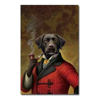 Картина на холсте "Собака в костюме" FajerminArt