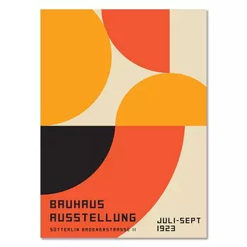 Ретро Bauhaus геометрическая абстрактная картина на холсте красочные узоры печать плакатов настенное искусство винтажные картины для декора гостиной