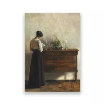 Картина "Женщина читает", Ilan grace, печать на холсте