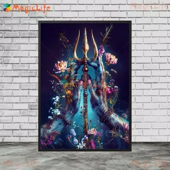 Картины богинь индуизма на холсте