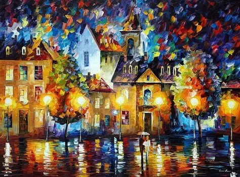 Картины на холсте Париж под дождем PANTINGART