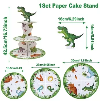 Картонная подставка для торта динозавр PATIMATE