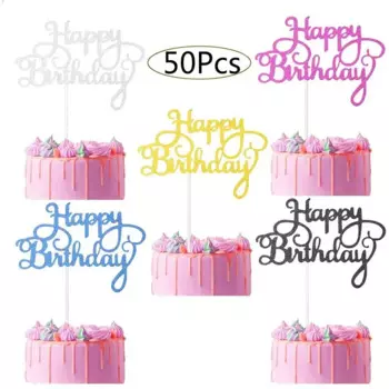 Картонные блестящие фигурки для торта Wangchao Craft 50 шт.