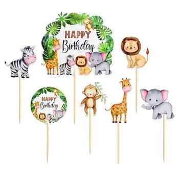 Картонные фигурки животных для торта MOONBIFFY