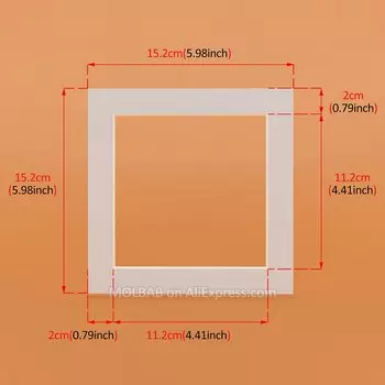 Картонные фотоматы MOLBAB белые/черные квадратные/круглые 8/10/12/14/16 дюймов 12 шт