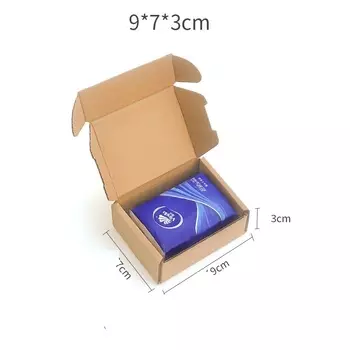 Картонные коробки PKQ 200938 коричневые крафт-бумага 9x7x3 см 10 шт