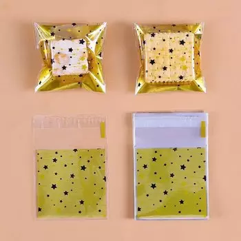 Картонные пакеты для печенья Санта/Снеговик/Олень 100 шт.