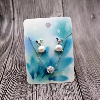 Картонные подставки для сережек и ожерелий YUTOPIE, 30 шт.