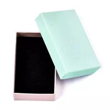 Картонные шкатулки Pandahall аквамаринового цвета для украшений 18/24 шт