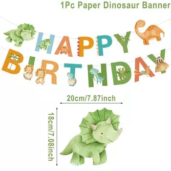 Картонный баннер "Динозавр" для дня рождения