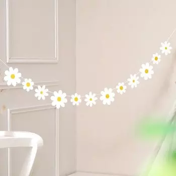 Картонный флаг-гирлянда хризантемы