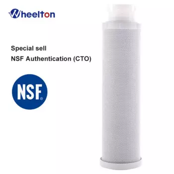 Картридж с активированным углем Wheelton уменьшает запах хлора фильтр для воды NSF 10-дюймовый картридж Сменный фильтр