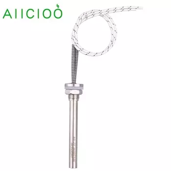 12 В/24 В постоянного тока картриджный нагреватель M14 резьбовой нагревательный стержень SUS304 электрический трубчатый водонагреватель 50 Вт/100 Вт/200 Вт