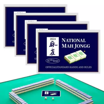 Карты Маджонга 2024 с большим принтом, 4 шт., набор карточек National Mah Jongg League, новинка 2024 года, карточка Маджонга с официальными стандартными руками