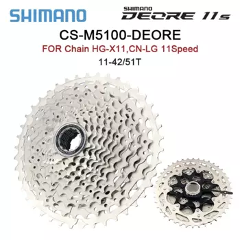 Кассета SHIMANO DEORE M5100/M4100 10/11, кассета звездочек CS- M4100 M5100 10 в 11 в, маховик для горного велосипеда, оригинальные детали