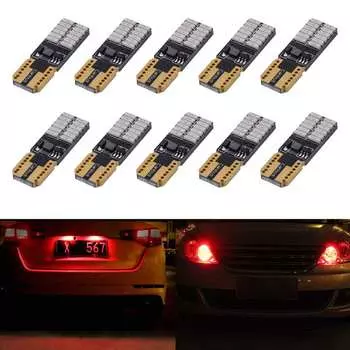 Katur 10 шт. T10 LED CANBUS W5W супер яркая светодиодная лампа 194 168 2825 Readind лампы для номерного знака DC 12V оранжевый
