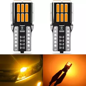 Katur 2 шт. W5W T10 лампочки для парковки, внутренняя карта, Купольные огни, белый, оранжевый, 12 В для Audi BMW Benz