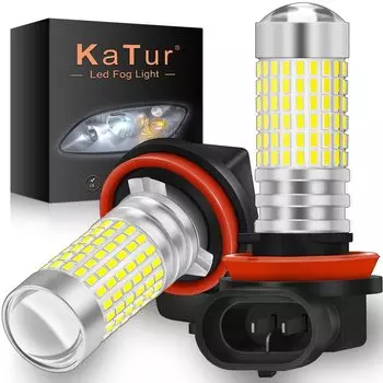 Katur 2x Auto H11 светодиодные противотуманные фары H8 H10 H16 9005 9006 PSX24W DRL лампы для Mercedes W211 W203 W204 W210 Honda civic accord crv fit