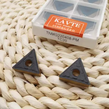 KAVTE 10 шт. TNMG220408-PM TC20 токарный станок с ЧПУ инструменты Токарный станок резак внешний твердосплавный инструмент для обработки деталей вращения вставить токарные инструменты TNMG 2204