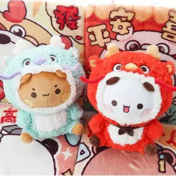 Kawaii 30 см Bubu и Dudu Панда Мягкая Плюшевая Игрушка Yier кукла на год дракона талисман украшение плюшевая кукла для детей Новогодний Рождественский подарок