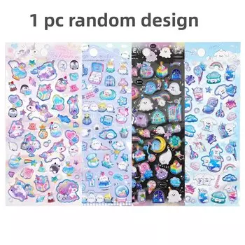 Kawaii 3D наклейки unicorn house of novelty