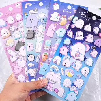 Kawaii Little Ghost 3D наклейки
