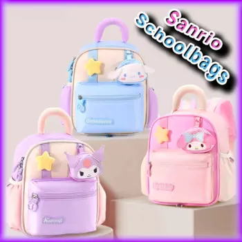 Kawaii My Melody детские школьные ранцы Sanrio аниме Kuromi модные сумки для хранения для девочек Cinnamoroll Детский рюкзак с мини-кошельком