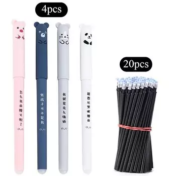 Kawaii Pig Bear Cat стираемые гелевые ручки 0,35 мм
