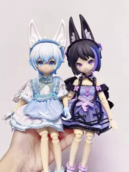 Kawaii Ufdoll Подвижная кукла из серии чайных напитков Bjd 6 очков наряд куклы Мультяшные игрушки Коллекционная модель детские игрушки сюрприз подарки