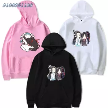 Кавайная Аниме Толстовка для женщин МО дао ЦЗУ Ши 2021The Untamed Wei Wuxian Lan Wangji с принтом кролика толстовки большого размера с капюшоном Harajuku