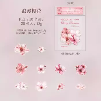 Кавайные наклейки Аlideco вишневый цвет