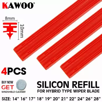 4 шт., Автомобильные силиконовые ленты для стеклоочистителя, 14-28 дюймов