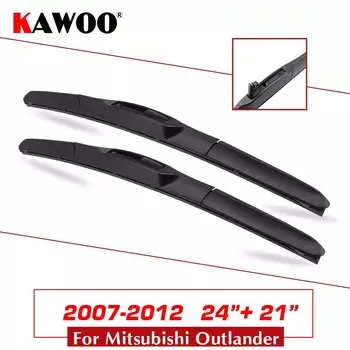 KAWOO, для Mitsubishi Outlander, автомобильные Мягкие резиновые лезвия для очистки лобового стекла, модель с 2003 по 2018, подходят для U-образного рычага